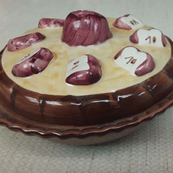 Apple Pie Food Dish Container Vintage Fall - Picture 1 of 6